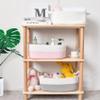 ABenkle Small Storage Basket with Handles, Cotton Rope Woven Dog Cat Toy Bin, Decorative Shelves Closet Organizing for Nursery Laundry Bedroom, 14.2''x 11''x 5.1'' view 3
