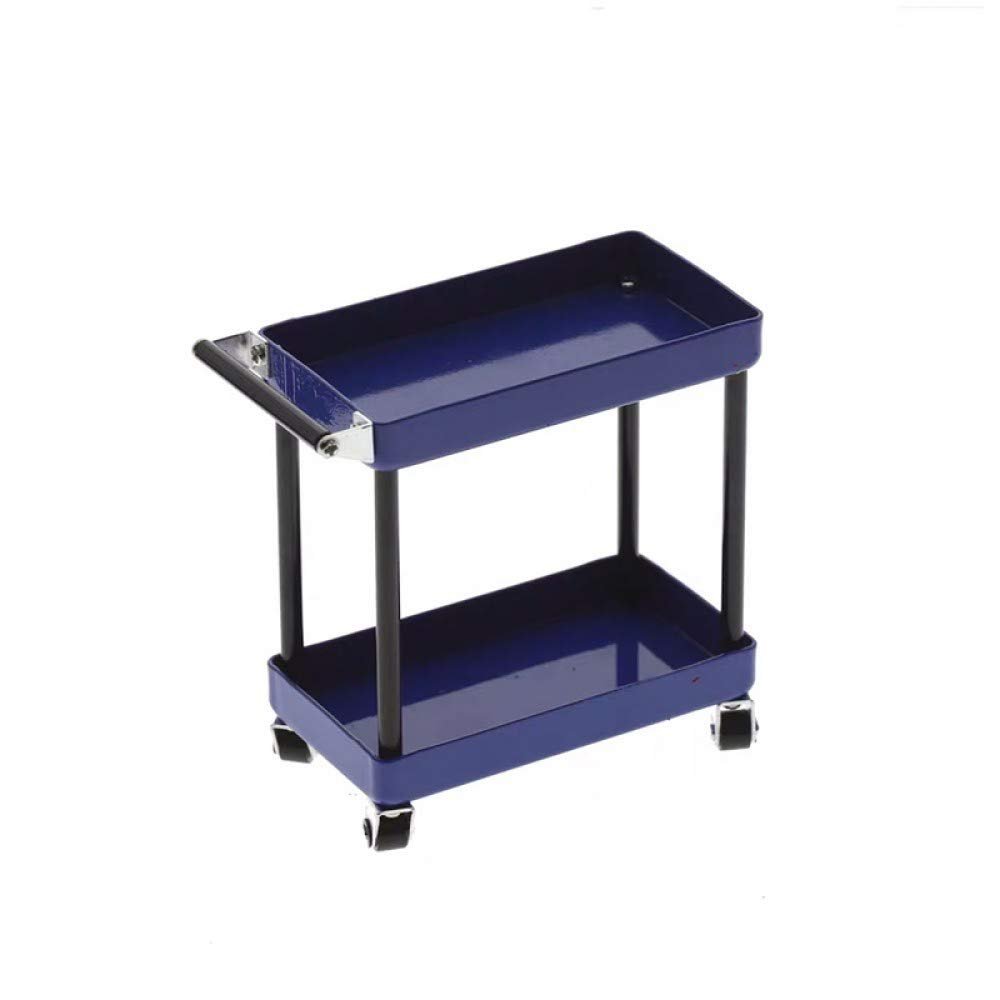 Yeah Racing YA-0627BU 1/10 RC Accessory 2-Tiered Rolling Metal Handy Cart Blue