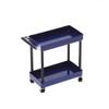 Yeah Racing YA-0627BU 1/10 RC Accessory 2-Tiered Rolling Metal Handy Cart Blue view 1