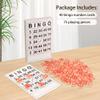 Denpetec Bingo Board Game, Classic Bingo Cards, Vintage Wooden Bingo Game, with 40 Bingo Number Cards and 75 Chess, for Family, Friends and Large Parties Group Games view 3