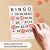 Denpetec Bingo Board Game, Classic Bingo Cards, Vintage Wooden Bingo Game, with 40 Bingo Number Cards and 75 Chess, for Family, Friends and Large Parties Group Games view 4