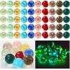 Skylety 50 Pieces Marbles Glow in The Dark Handmade Glass Marbles Colorful Glass Marble for Boys and Girls Marble Games, DIY and Home Decoration, 10 Colors view 1
