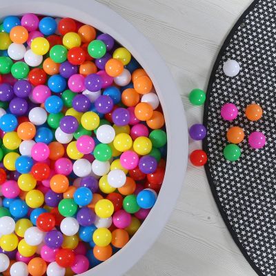 GOGOSO Ball Pit Balls for Toddles Kids Plastic Ballpits Accessories Crush Proof Durable Fun Shape Play Baby Bath Toys,2.15inch 100count Mix Color