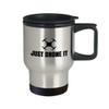 Funny Drone Travel Mug - Quadcopter Gifts - UAV Gift - Funny Drone Present - Just Drone It view 2