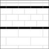 Itsy Bitsy Mini - Black and White Bathroom Subway Tile Dollhouse Wallpaper 1:12 Scale Peel and Stick 12 x 18 Self-Adhesive, SF-0-PS-WAL8002, BlackWhite view 1