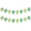 2Pcs Taco Cactus Garland Banner Green Glitter, Cinco De Mayo Cactus Banner Taco Party Banner for Mexican Fiesta Taco Birthday Party Decorations view 1