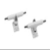 34mm Prodigy Gen2 Pro Fingerboard Trucks - Pro Style Base and Hanger with Custom Pivot Tuning and Pro Duro Bubble Bushings - White Colorway view 1