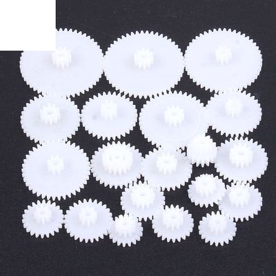 19 Kinds Double Layer Plastic Gear Crown Worm Gears Cog Wheels for Robot Parts DIY Model Toy Parts Reduction Motor Accessories