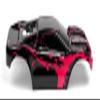 SummitLink Custom Body Muddy Hot Pink Over Black Style Compatible for Rustler 4X4, Rustler BL-2S, Rustler 4x4 Ultimate 1/10 Scale RC Car or Truck(Truck not Included) R4-BHP-02 view 2