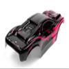 SummitLink Custom Body Muddy Hot Pink Over Black Style Compatible for Rustler 4X4, Rustler BL-2S, Rustler 4x4 Ultimate 1/10 Scale RC Car or Truck(Truck not Included) R4-BHP-02 view 3