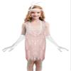 1920's Sequins Flapper Dress Children's Day Gift Party Halloween Costumes for Girls Accessories Set (X-Large, Style 5 Pink) view 1