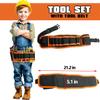 Real Kids Tool Set,22 PCS Kids Junior Tool Set with Woodworking,Construction Tool Set for Kids Pretend Play,DIY Real Tools for Boys & Girls Beginner Learning,Great Gift Tool Belt view 3