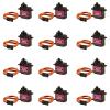 12PCS MG90S Servo Micro 360 9G Servo Motor Geared Micro Servo Motor 9G Smart Robot Compatible with Raspberry Pi Project Car Helicopter Airplane Boat (360 Rotating) view 1
