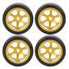 FastUU RC Drift Car Wheel, RC Drift Wheels High Wear Resistance RC Hard Tyres RC Model Drift Wheels Excellent Durability for Wltoys K969 1/28 RC Cars for Drift Car(Golden Y) view 1