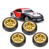 FastUU RC Drift Car Wheel, RC Drift Wheels High Wear Resistance RC Hard Tyres RC Model Drift Wheels Excellent Durability for Wltoys K969 1/28 RC Cars for Drift Car(Golden Y) view 2