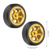 FastUU RC Drift Car Wheel, RC Drift Wheels High Wear Resistance RC Hard Tyres RC Model Drift Wheels Excellent Durability for Wltoys K969 1/28 RC Cars for Drift Car(Golden Y) view 3