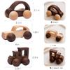 Wooden Rattle Toy Car Set 3PCS Baby Toy Skill Development Educational Toy Environmental Protection Toy Car view 3