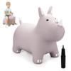 ZOOJOY Bouncy Horse Animals Hopper,Inflatable Bouncing Horse Jumping Animals for Toddlers,Ride On Hopping Toys for Girls/Boys,Great Gift W/P (Grey) view 1