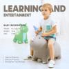ZOOJOY Bouncy Horse Animals Hopper,Inflatable Bouncing Horse Jumping Animals for Toddlers,Ride On Hopping Toys for Girls/Boys,Great Gift W/P (Grey) view 2