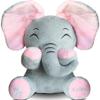 Aidiya Elephant Stuffed Animals Baby Gifts Peluches Ear Interactive Elephant Talking Singing Plush Toys for Girls Boys Gift Adjustable Volume 11.8" Set (Pink) view 1