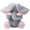 Aidiya Elephant Stuffed Animals Baby Gifts Peluches Ear Interactive Elephant Talking Singing Plush Toys for Girls Boys Gift Adjustable Volume 11.8" Set (Pink) view 2