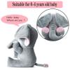 Aidiya Elephant Stuffed Animals Baby Gifts Peluches Ear Interactive Elephant Talking Singing Plush Toys for Girls Boys Gift Adjustable Volume 11.8" Set (Pink) view 4