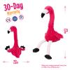 CozyWorld 13 Talking Flamingo Toy Repeat What You Said Interactive Cute Plush Toy Flamingo Stuffed Animals Birthday Gifts for Boys and Girls, Red view 3