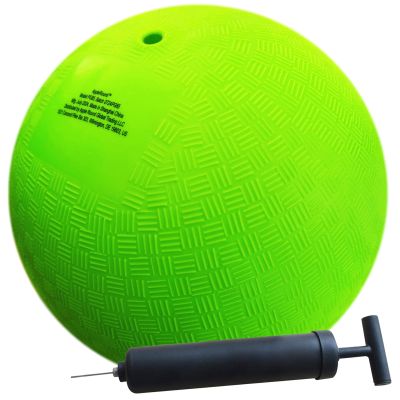 AppleRound 8.5 Inch Playground Ball with Air Pump, Pack of 1 Ball with 1 Pump, Official Size for Dodge Ball, Handball, Camps and Schools (Green)