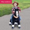 Pony Cycle Model U-2021 Ride on Horse Toy Plush Walking Animal Black Horse Medium Size for Age 4-9 Ux426 view 2
