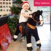 Pony Cycle Model U-2021 Ride on Horse Toy Plush Walking Animal Black Horse Medium Size for Age 4-9 Ux426 view 3