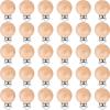 30 Pieces Natural Beech Wood Pacifier Clips Teething Grasping Toy Suspender Clips Wood Pacifier Clip Holder Charm DIY Clips (30 Pieces) view 1