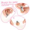 30 Pieces Natural Beech Wood Pacifier Clips Teething Grasping Toy Suspender Clips Wood Pacifier Clip Holder Charm DIY Clips (30 Pieces) view 3