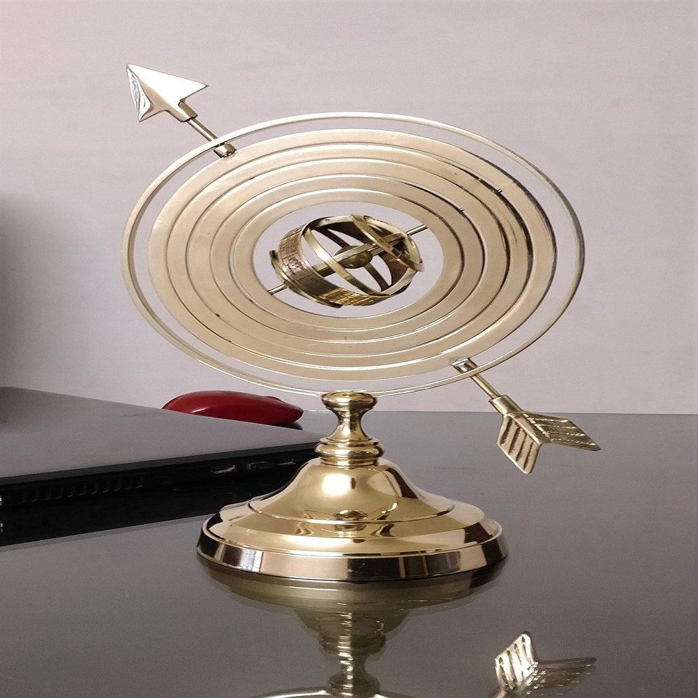 Arch Instruments Brass 14 inches Large Armillary Sphere Globe Table Decor and Gift (Gold Finish)