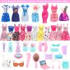 BARWA 32 Pcs Doll Suitcase Luggage Travel Clothes and Accessories for 11.5 inch Girl Doll Travel Carrier Storage, Including 1 Luggage 1 Suitcase 23 Travel toiletries 5 Dresses 1 Puppy 1 Computer view 4