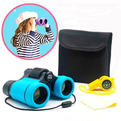 Binoculars for Kids Best Gifts for 3-12 Years Boys Girls High-Resolution Optics Shockproof Mini Kids Binocuolars Toys Folding Small Telescope for Bird Watching Camping Outdoor Play