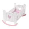 ROBUD Wooden Baby Doll Crib, Baby Doll Bed Toys, Fits Up to 18 Inch Doll Accessories view 2
