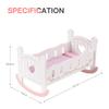 ROBUD Wooden Baby Doll Crib, Baby Doll Bed Toys, Fits Up to 18 Inch Doll Accessories view 3