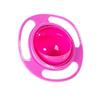 ESH7 Gyro Bowl Funny 360 Degree Rotate Spill-Proof Bowl with Lid Feeding Without Mess (Rose) view 1