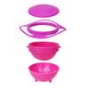 ESH7 Gyro Bowl Funny 360 Degree Rotate Spill-Proof Bowl with Lid Feeding Without Mess (Rose) view 3