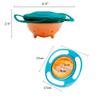 ESH7 Gyro Bowl Funny 360 Degree Rotate Spill-Proof Bowl with Lid Feeding Without Mess (Green) view 2
