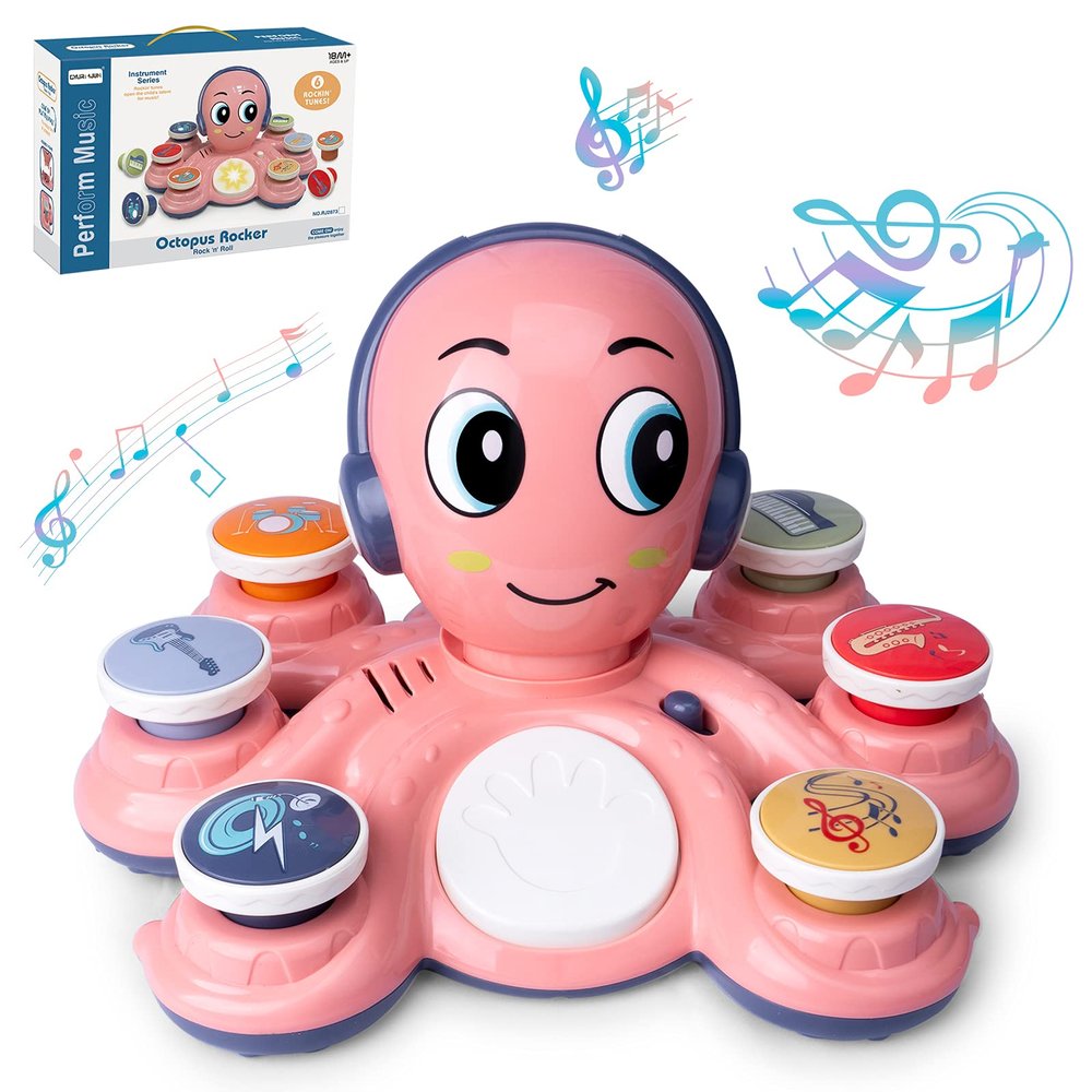 Baby Musical Toys Learning Toys for Toddlers, Octopus Music Toys, Preschooler Musical Educational Instruments Toy for Baby, Birthday Toys for Girls Boys