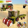 Happy People L&S 34542 Claas Kids Lexion 780 Combine Harvester + Cutter Trailer with Light and Sound, Green view 2