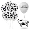 100 PCS Cow Balloons Funny Moo Print for Party Cow Hide Balloons Western Cowboy Theme for Birthday Party Favor Supplies Decorations Cowboy view 3
