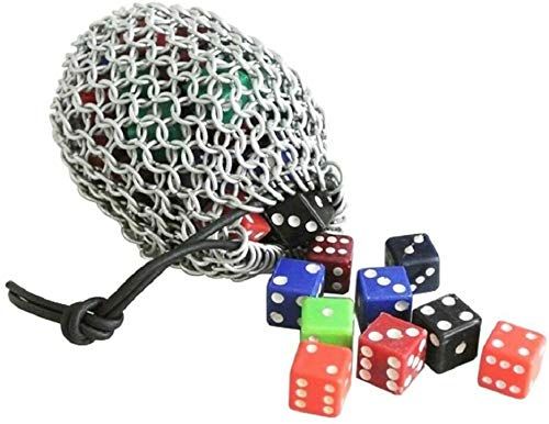 Aluminium Butted in Silver Color Fascinating Medieval Chain Mail Dice Bag/Pouch