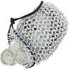 Zinc and Black Color Fascinating Medieval Chain Mail Dice Bag/Pouch D&D Dice Set, Coin (Zinc, Large) view 3