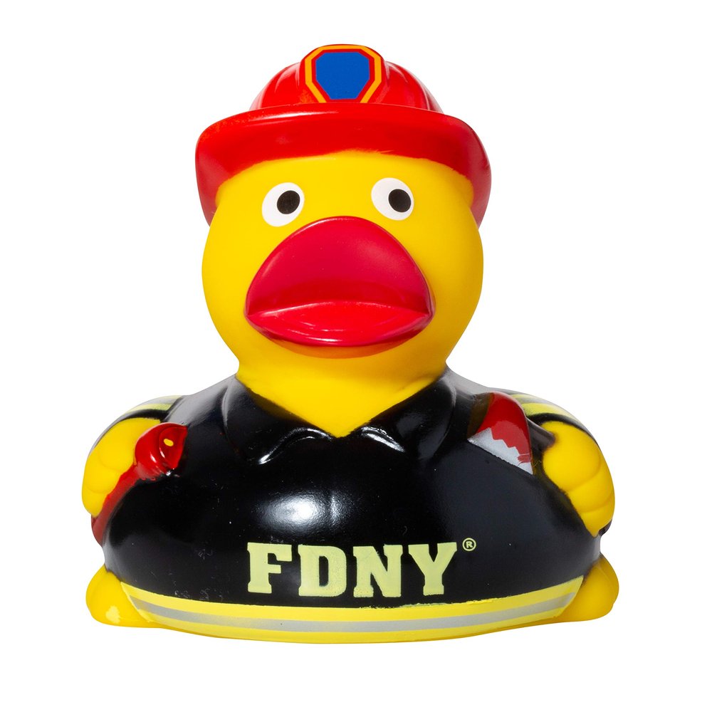 Artisan Owl Officially Licensed New York City Souvenir 4" Yellow Rubber Duck (FDNY Rubber Duck)