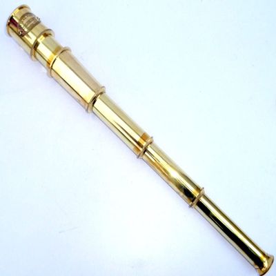 16 Inch Full Brass Antique Brass Finish: Golden Pirate Working Spyglass Telescope Vintage Nautical Marine Scope