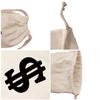 6pack 6.3 x 9 Inches Money Bag - Prop Dollar Sign Carrying Sack for Toy Party Favor, Bank Robber Pirate Cowboy Cosplay Theme Party view 2