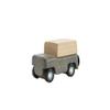 PlanToys Grey Wagon Wooden Montessori Pull Along Toy | Early Movement, Balance and Practical Life Exploration | Eco Friendly Wagon for Indoor and Outdoor Play view 3