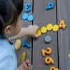 PlanToys Numbers & Symbols Wooden Learning Set for Kids Ages 3+ | Montessori Educational Resource for Counting, Addition & Subtraction | Eco-Friendly Early Math Toy view 2